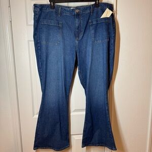 Universal Thread Jeans Plus Size 24 High Rise Flare retro square pockets